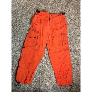 Vintage Emergency Exit Pants Mens 36x29 Orange Cargo Convertible Skater